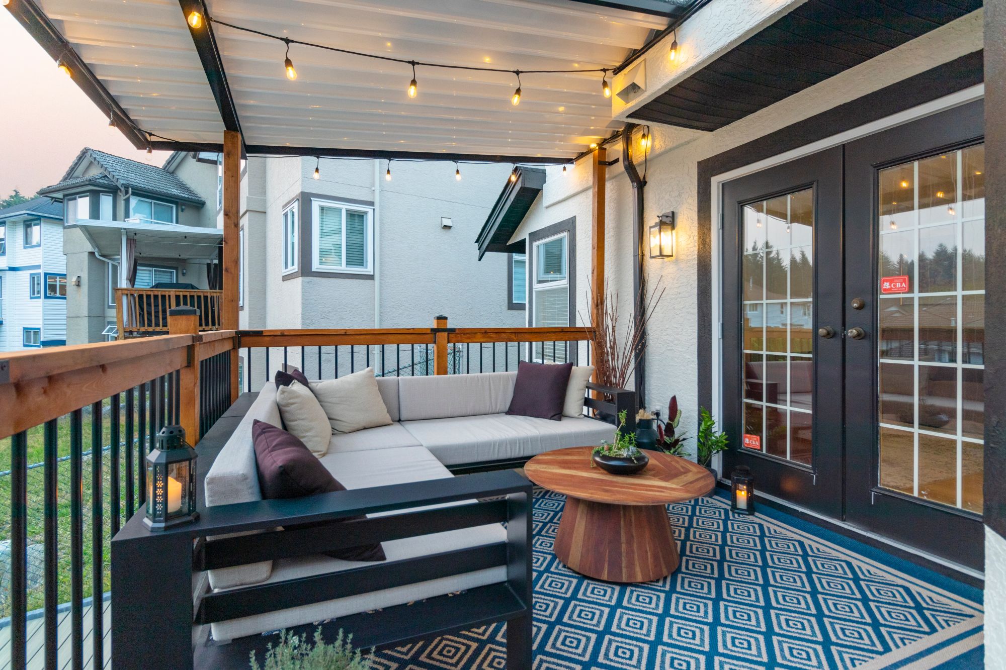 Outdoor lounge, sheltered from the rain