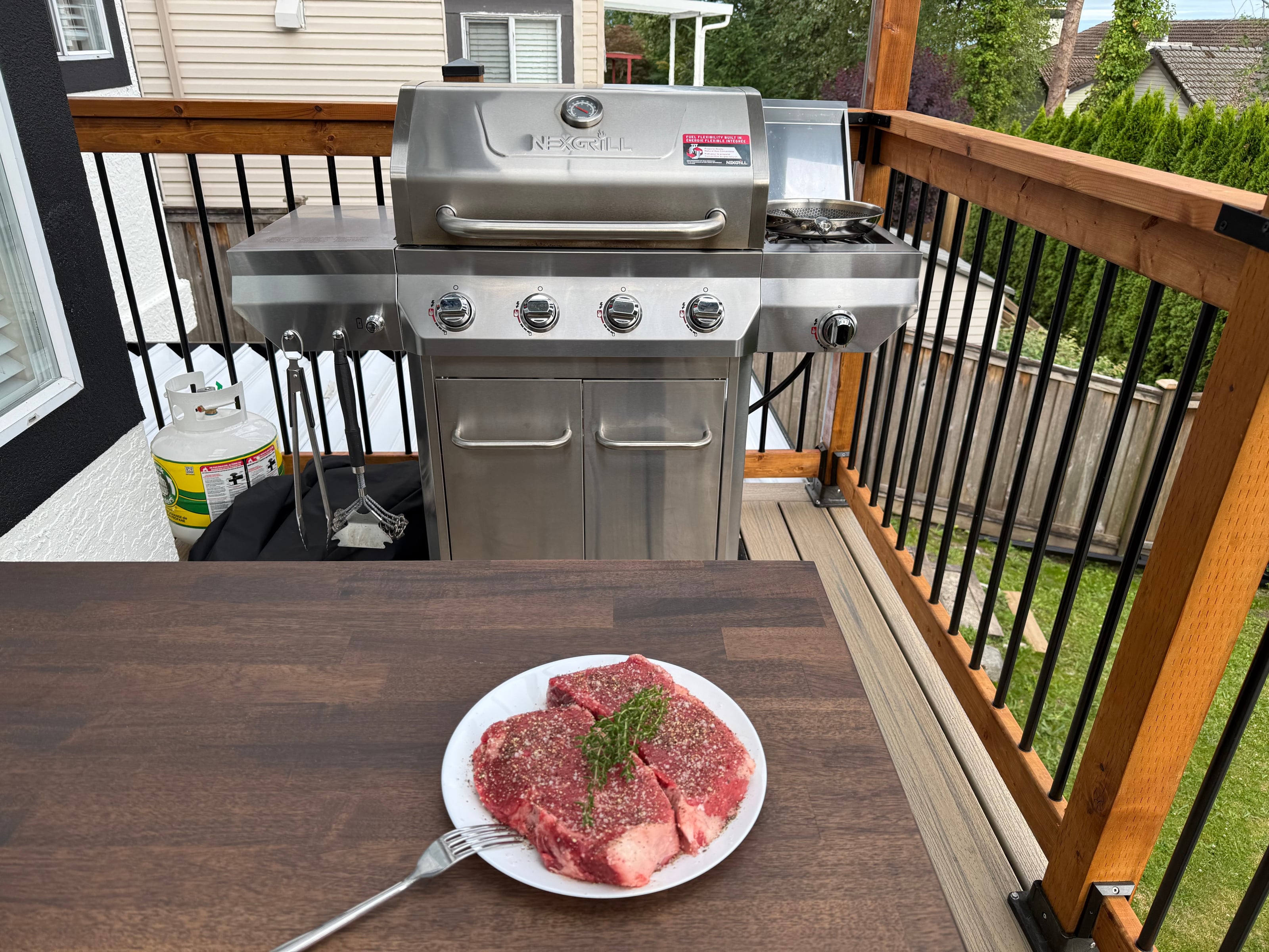 Steaks seasoned and ready for the grill