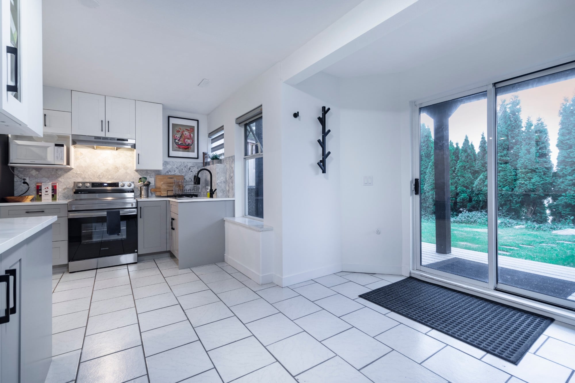The kitchen opens straight onto the garden patio