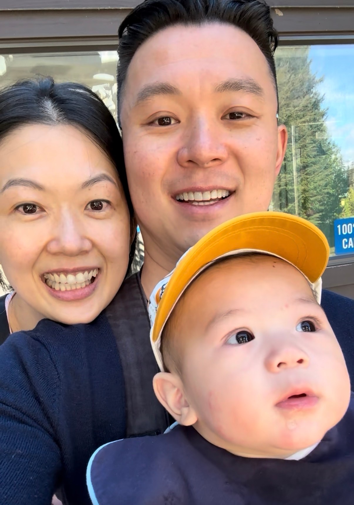Our family: the two of us and our baby