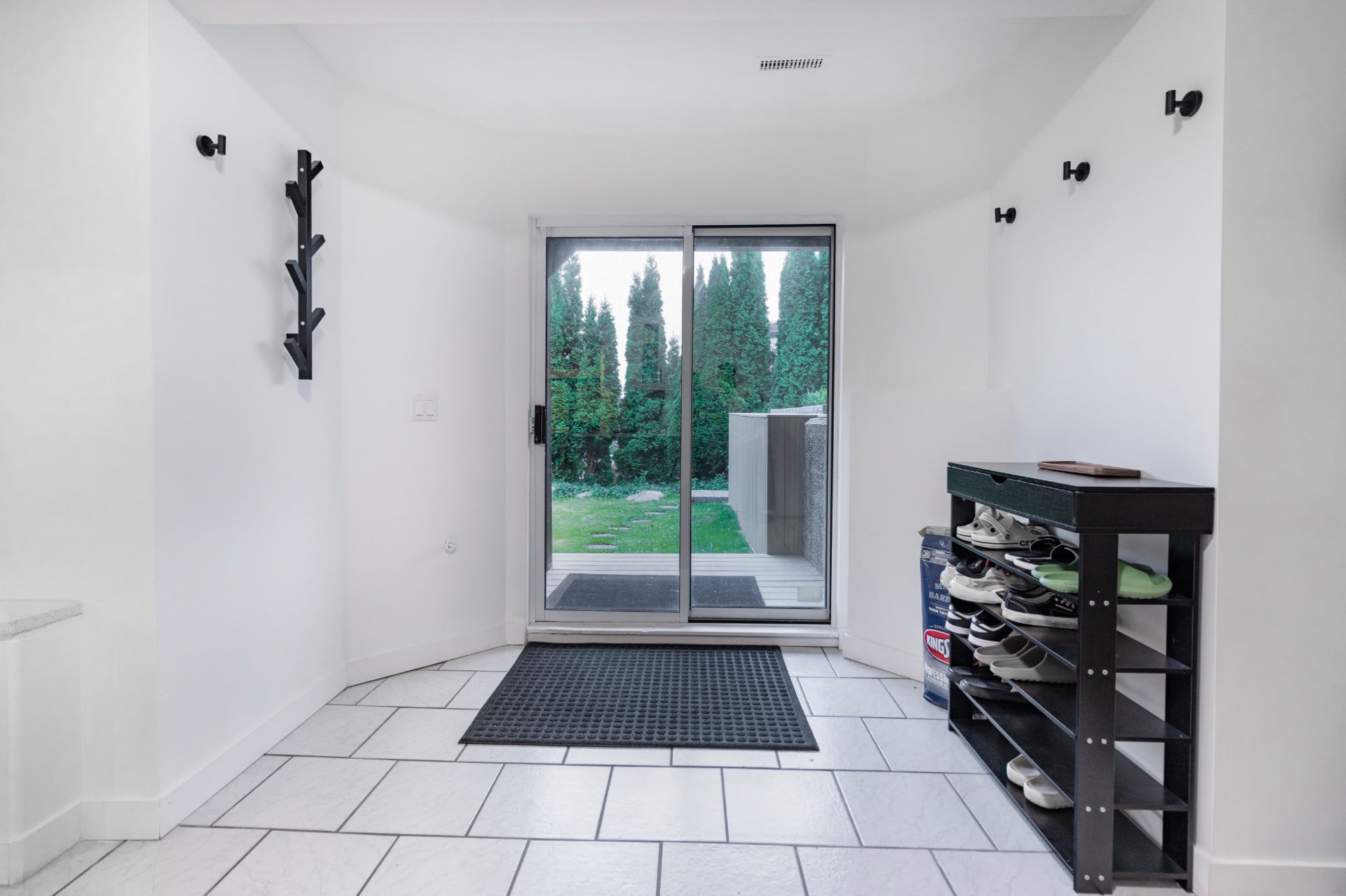 The suite's private entrance from the garden